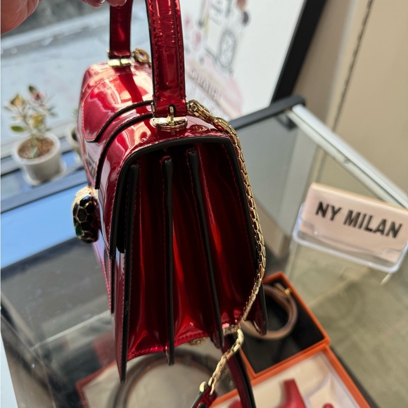 Bvlgari Patent Leather Small Serpenti Forever Handle Bag - Picture 4 of 10
